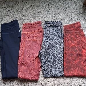 EUC Lululemon Bundle of 4 Pieces Of Leggings In Size 4